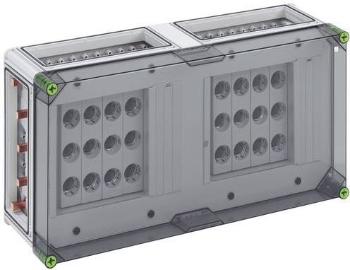 Spelsberg GSD 428-400 Verteilerschrank in Grau mit transparentem Deckel, 8 Reihen - Bild 1