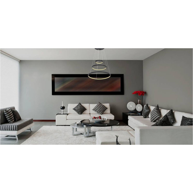 Globo LED-Pendelleuchte Ralph Schwarz aus Metall und Kunststoff mit 3 Lichtringen, Durchmesser: 51 cm, Höhe: 120 cm - Bild 2