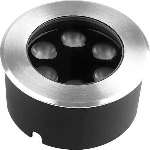 V-TAC LED-Boden-Einbauleuchte VT-84106 Silber, runde Bodenleuchte aus Edelstahl und Aluminium mit 6W für Wege, Einfahrten und Terrassen, IP67 - Bild 1