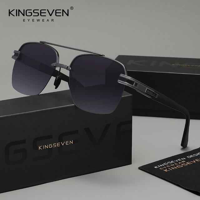 KINGSEVEN Sonnenbrille Halbrahmen, square, polarisiert, Unisex - Bild 1