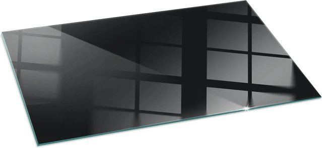 Tulup Kamin-Glasplatte aus Glas in Schwarz, B/H: 140 x 70 cm - Bild 1