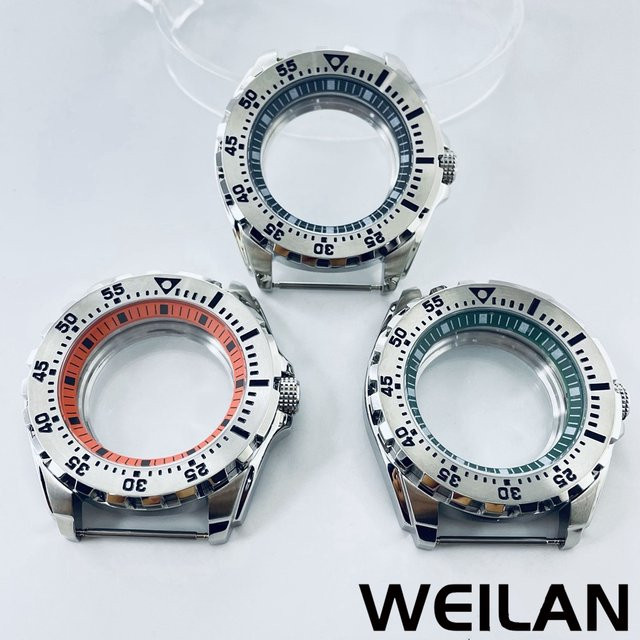 ANGLANG Uhrengehäuse Edelstahl, Silber, 44 mm, Unisex - Bild 1