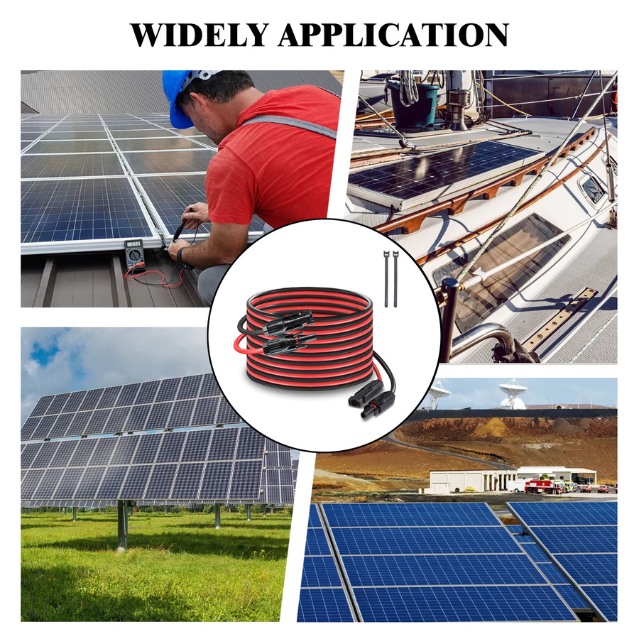 MHPOWOS Solar Panel Verlängerungskabel Kit 14AWG mit männlichen und weiblichen Anschlüssen für Powerstation und Wohnmobile, 3,5 m - Bild 3