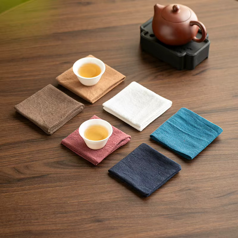 Zen Ramie Geschirrtuch als saugfähige Teetisch Matte und Untersetzer für Kung Fu Teesets - Bild 2