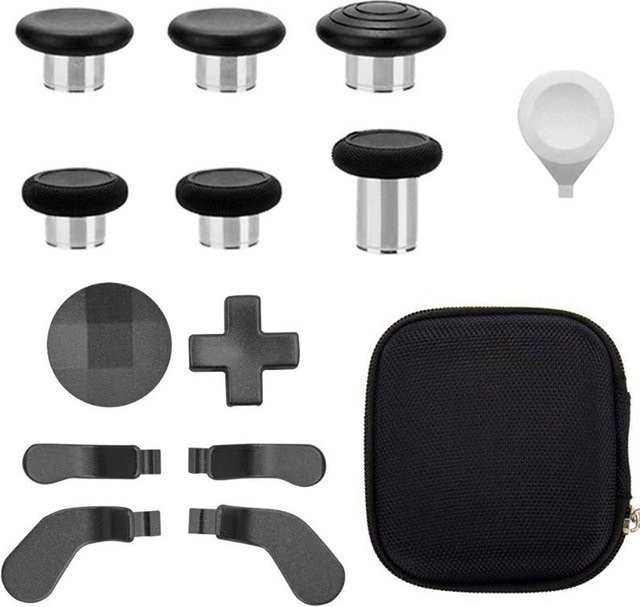 Star sky Zubehörset für Xbox One Elite Series 2 Controller in Schwarz mit Metall D-Pad, Trigger Paddles, Reparatursatz und Daumensticks - Bild 1