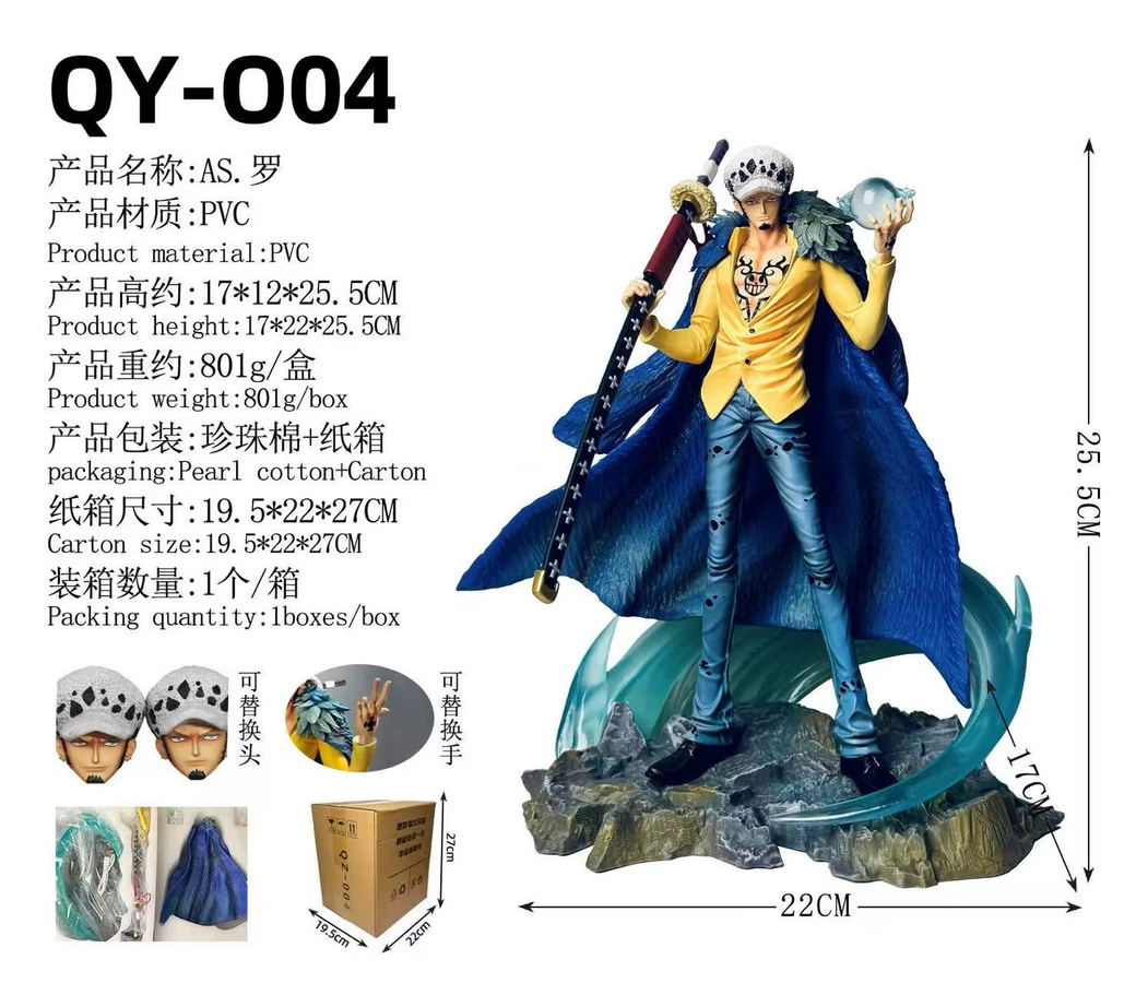Bandai One Piece Anime Figur Trafalgar D. Water Law in Multicolor, Höhe: 25 cm - Bild 3