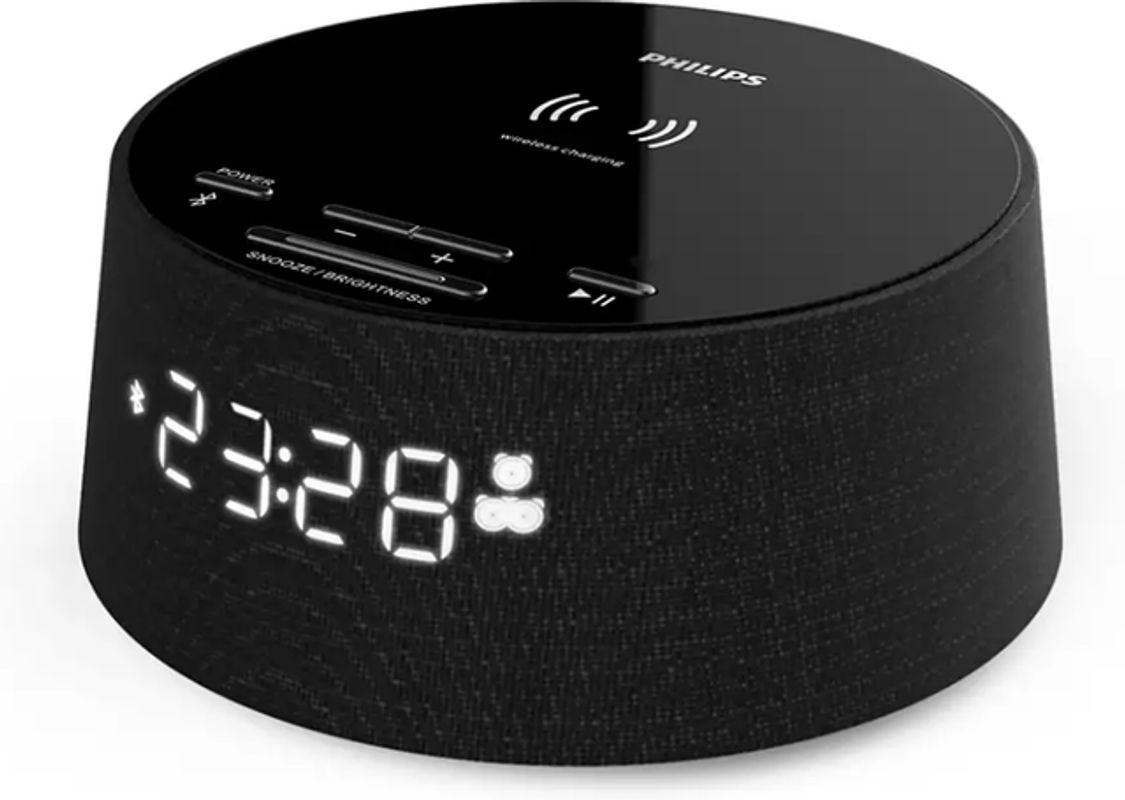Philips Digital Wecker TAPR702/12 Schwarz mit Bluetooth, Qi-Ladepad und Schlummerfunktion - Bild 1