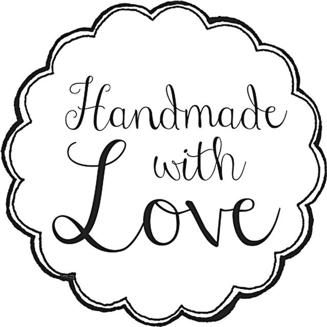 Rico Design Rundstempel handmade with love aus Holz, Durchmesser: 3,5 cm - Bild 1