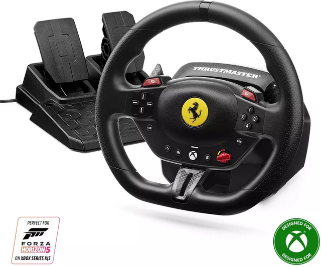 Thrustmaster T98X Ferrari 296 GTS Gaming-Lenkrad für PC und Xbox Series X|S, Xbox One in Schwarz - Bild 1