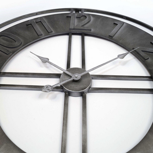 K&L Wall Art Wanduhr Industrial Silber, Durchmesser: 50 cm - Bild 3