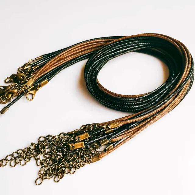ZEROUP DIY JEWELRY Halskette, Kunstlederschnur, schwarzbraun, 50 cm, Unisex - Bild 1
