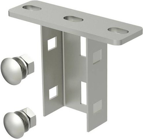 OBO Bettermann Kopfplatte Post Support aus Metall in Silber, 10 Stück - Bild 1
