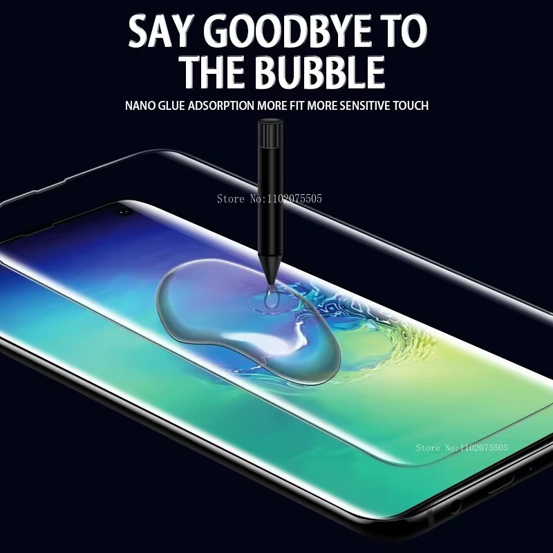 4er-Pack UV-gehärteter Displayschutz aus Glas für Samsung Galaxy S23 S22 S21 Ultra und S8 S9 S10 Plus, transparent - Bild 4