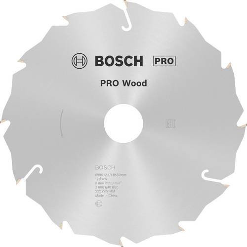 Bosch Kreissägeblatt Speedline Wood Hartmetall mit 12 Zähnen, Durchmesser: 190 mm, Bohrung: 30 mm, Dicke: 2,4 mm bis 2,6 mm - Bild 1