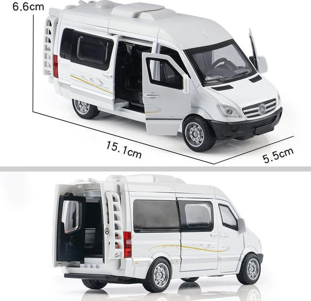 Kid Actor Paradise Mercedes Benz Sprinter Großraum-MPV, Spielzeugfahrzeug, 1:32, mit Licht und Geräuschen, schwarz - Bild 1