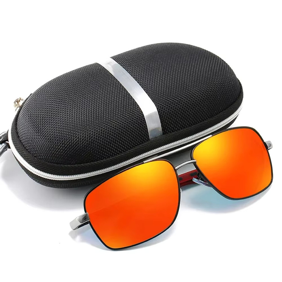 Polarisierte Sonnenbrille, Unisex, Vollrand, rund, Metall - Bild 4