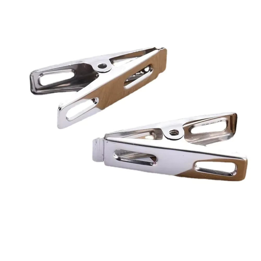 20 Stück Edelstahl Wäscheklammern in Silber von vvocci als flache Metallklammern für Kleidung und Socken - Bild 2