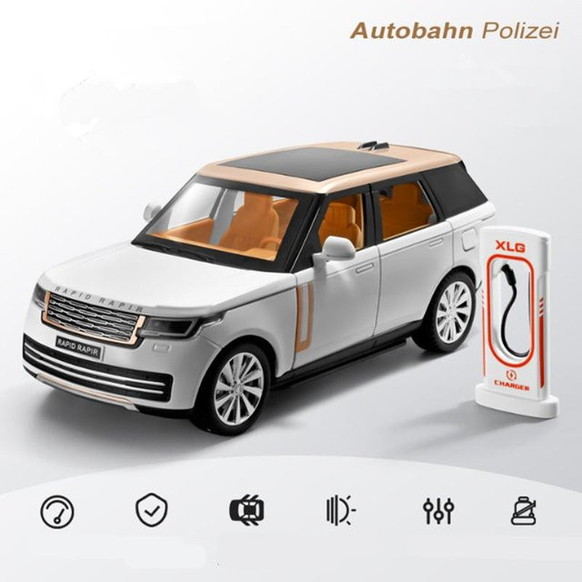 Linyi toy car Range Rover SUV, Modellauto, 1:24, Metall, Licht und Sound, ab 18 Jahren - Bild 1