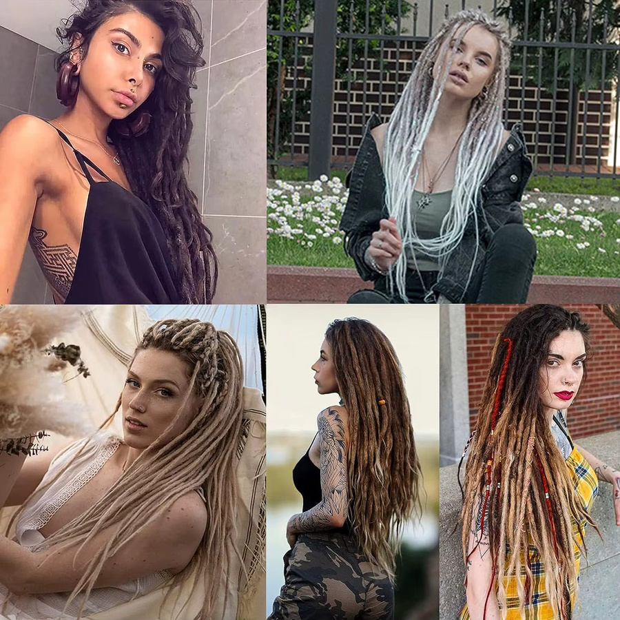 JIAMEISI Dreadlock-Erweiterungen, synthetisch, Ombre, Unisex - Bild 3