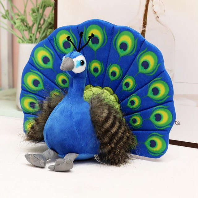 BC Pet Supplies Pfau Plüschtier, blau, ab 14 Jahre - Bild 1