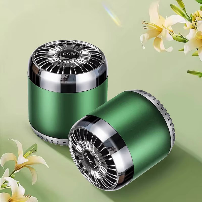 Auto-Aromatherapie Duftbalsam für das Auto in Grün mit Metallgehäuse für Damen und Herren - Bild 2