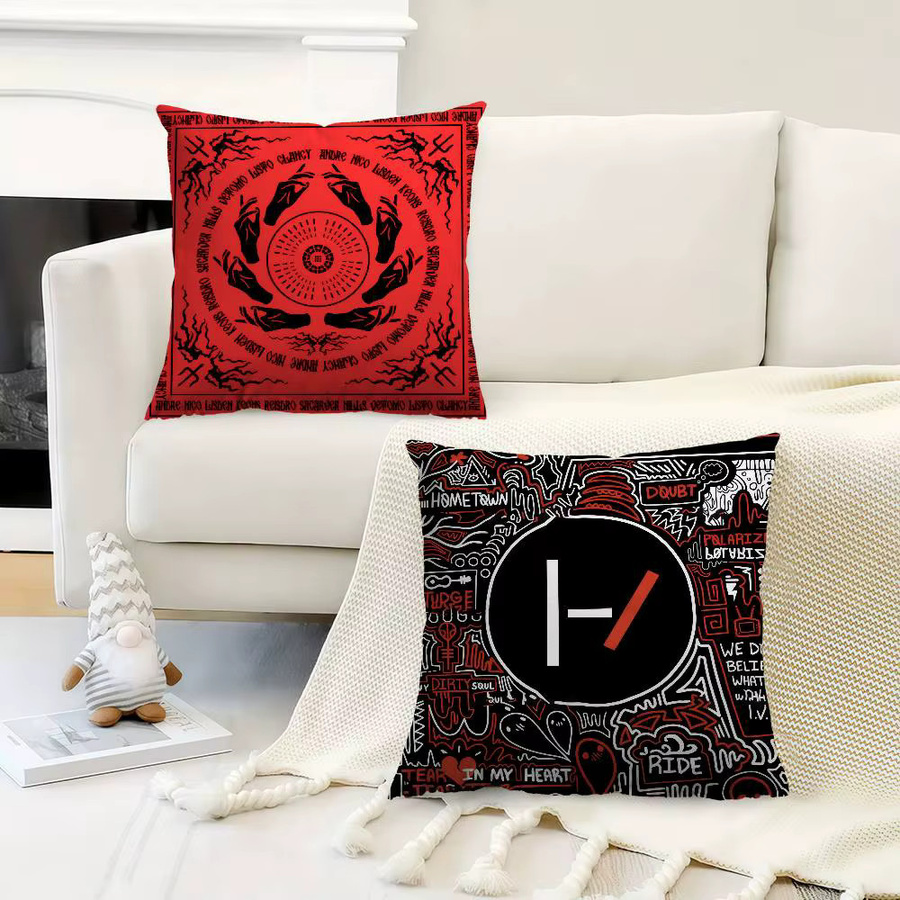 T-Twenty One Pilot Band Kissenbezug mit Grafikdesign, B/B/H: 45 x 45 x 45 cm - Bild 4