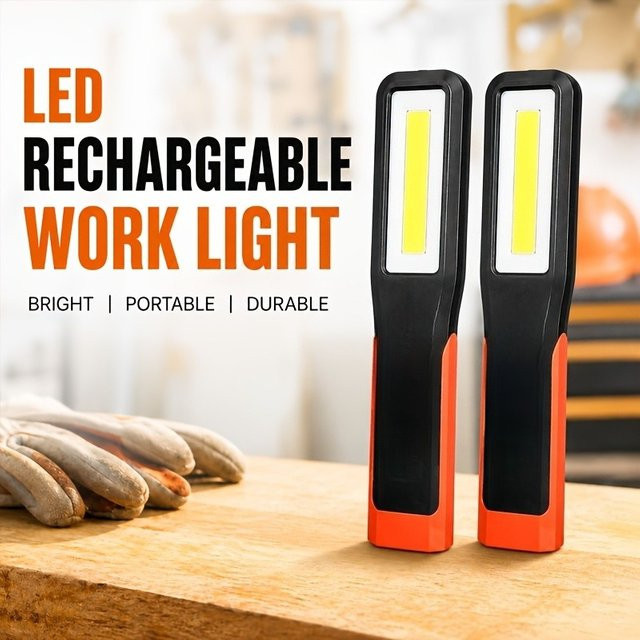 Heinast COB-Arbeitslampe mit LED, magnetisch, wiederaufladbar, schwarz - Bild 1