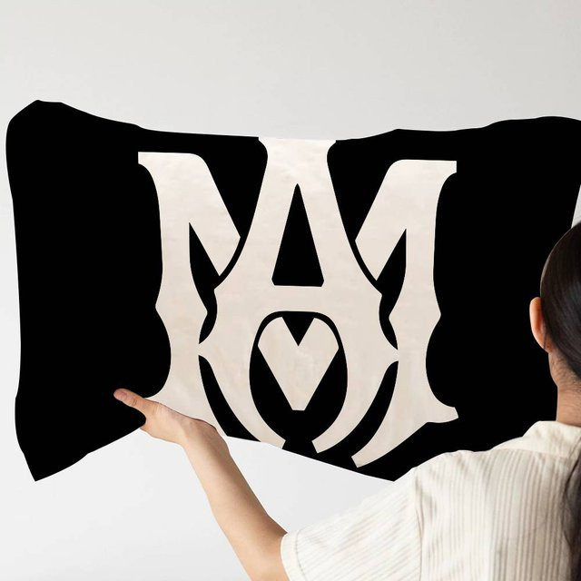 A-Amiri Schnelltrocknende Kissenauflage aus Polyester in Schwarz, Rechteckig - Bild 1