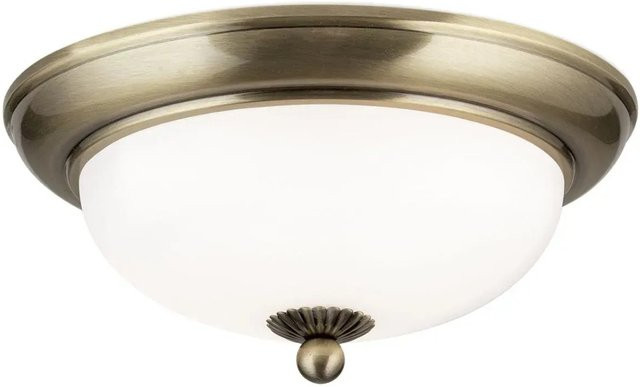 Orion Leuchten Deckenleuchte Empira in Antik Bronze mit Glas, Durchmesser: 26 cm - Bild 1