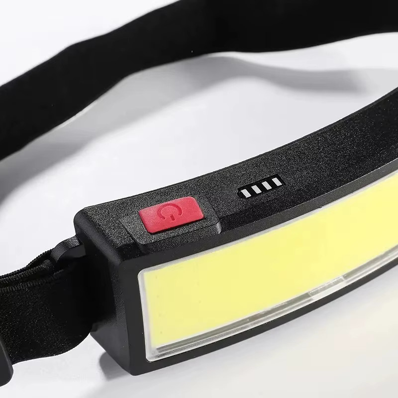 XIWANGFIRE COB LED Stirnlampe, wiederaufladbare Kopf-Taschenlampe mit USB-C, wasserdicht, Schwarz - Bild 5