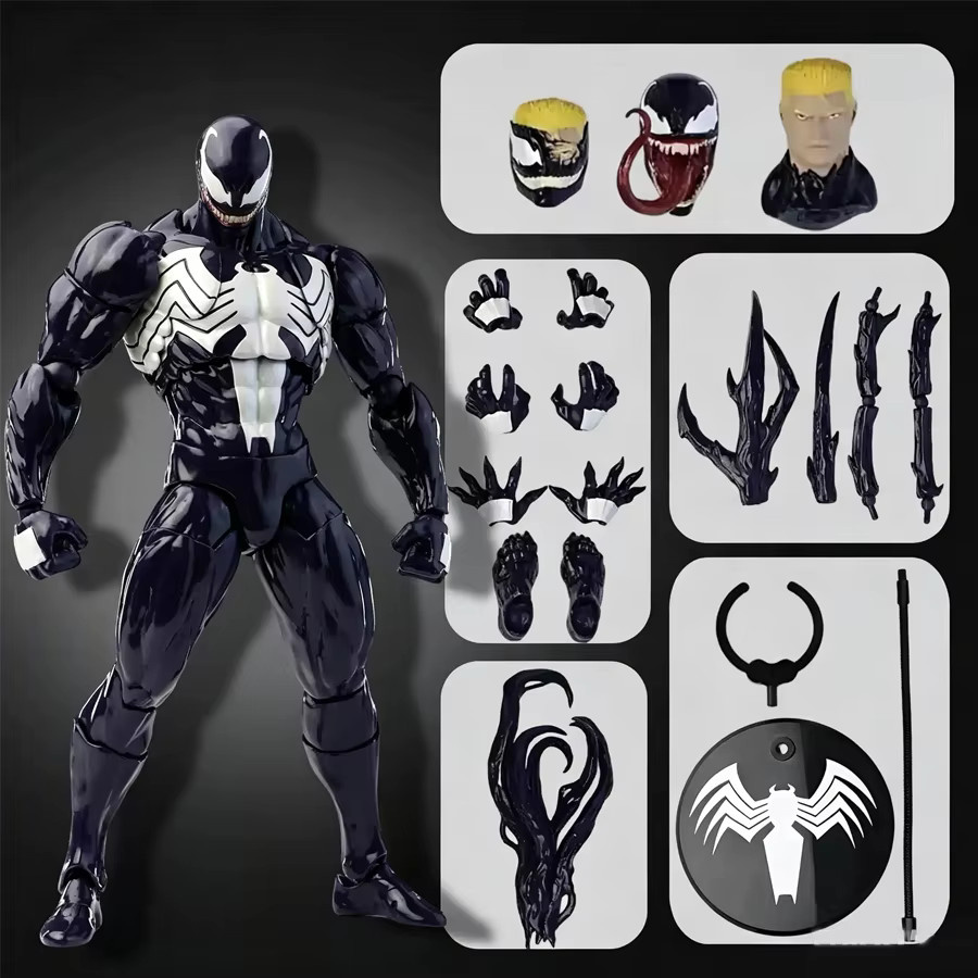 Mess Toys Venom Lethal Neighbor Spider-Man Symbiotischer Schwarzer Anzug, Actionfigur, ab 18 Jahren - Bild 2