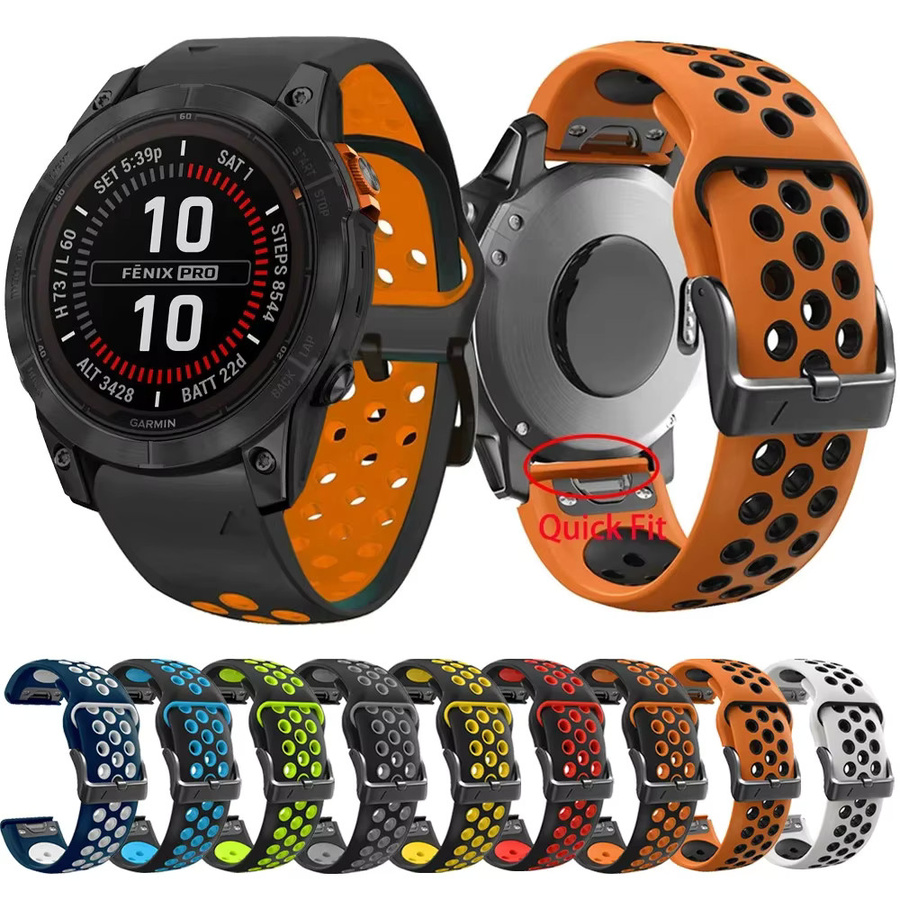 QuickFit Uhrenarmband Silikon, Schwarz, Unisex - Bild 3