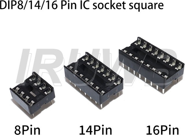10 Stück IC Sockel DIP8 DIP14 DIP16 in Schwarz von IRUWB - Bild 1