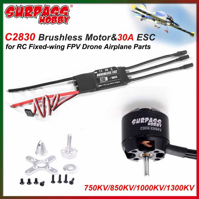 SURPASS HOBBY C2830 Bürstenloser Motor mit 30A ESC, für RC Starrflügel-FPV-Drohnen-Segelflugzeug - Bild 1