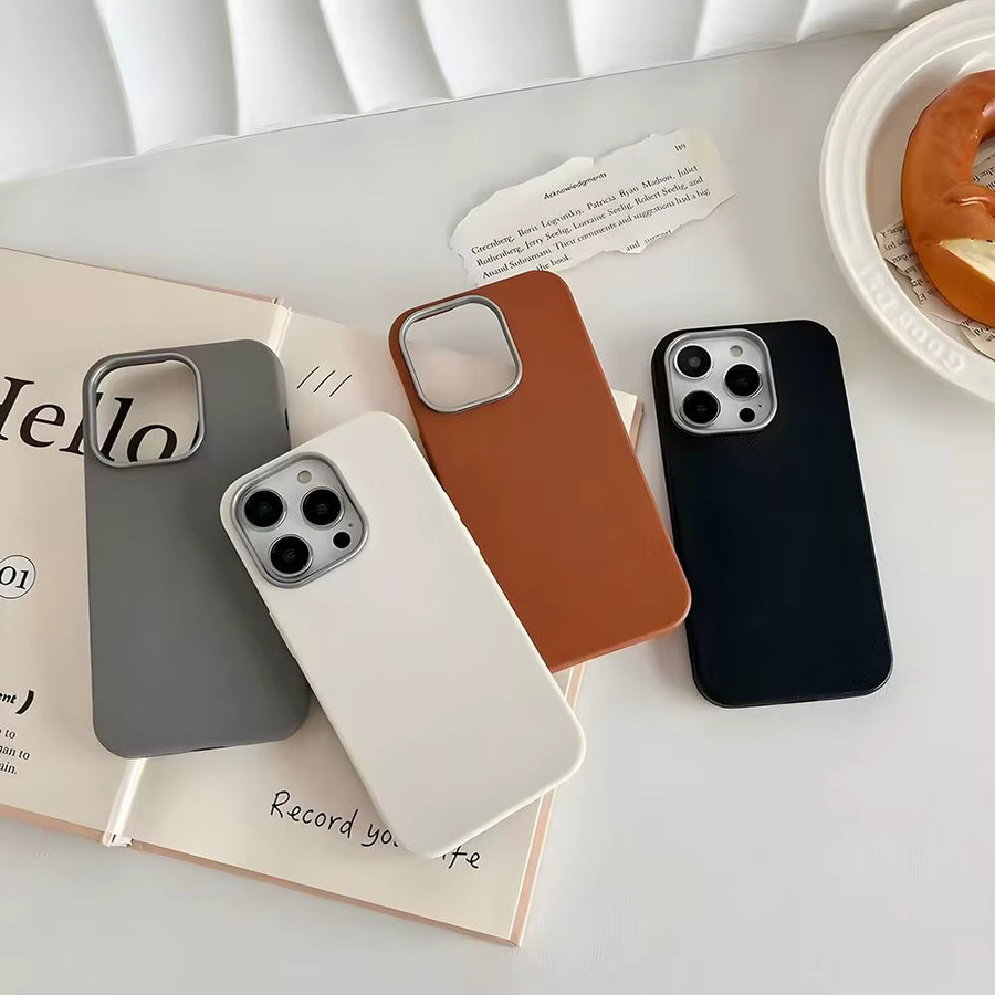 Potdemiel Stoßfeste Matte PC Handyhülle für iPhone 16 Pro Max Plus und iPhone 15 14 13 12 11 in Schwarz oder Weiß - Bild 1