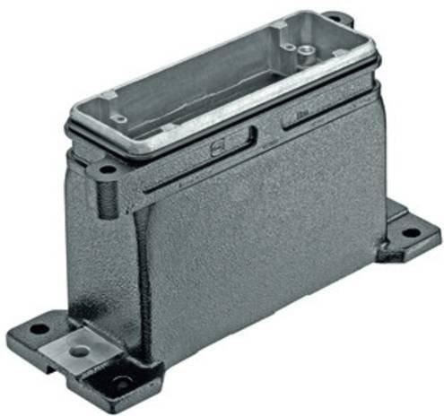 Harting Sockelgehäuse in Schwarz und Grau aus Aluminium, Baugröße 19400241242 - Bild 1