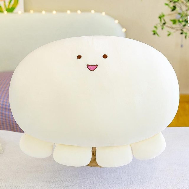 Joyful toys Oktopus-Knödel Plüschtier Puppe Kissen, Weiß, 40cm - Bild 1