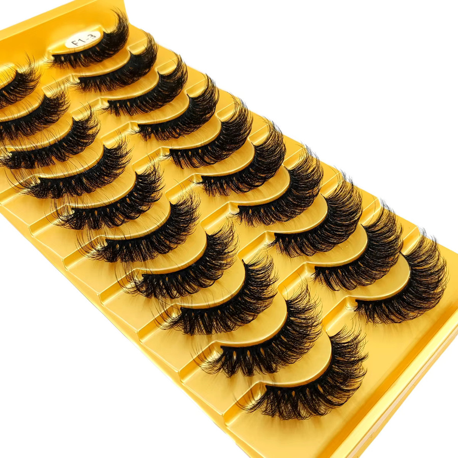 3D-Nerzwimpern, Black, Natürlich, 10 Paar, Unisex - Bild 2