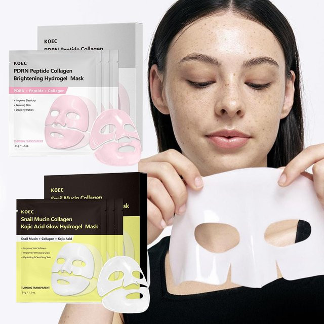 KOEC PDRN Peptid Bio-Kollagen Hydro-Gel Maske, Kojisäure, Gesicht - Bild 1