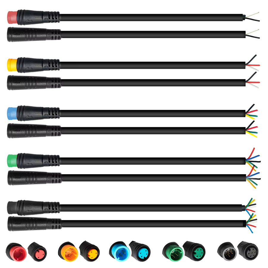 Julet Wasserdichte Elektrokabel Steckverbinder in Multicolor für E-Bike-Licht, Gashebel, E-Bremse und Display - Bild 2