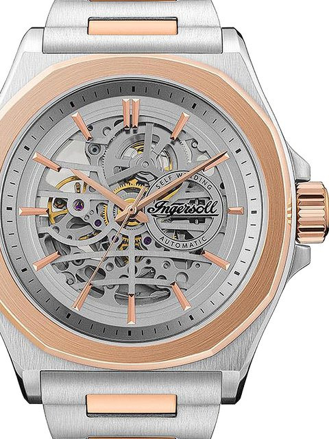 Ingersoll Automatik Herrenuhr, Edelstahl, Silber, 44 mm, 5 ATM - Bild 1