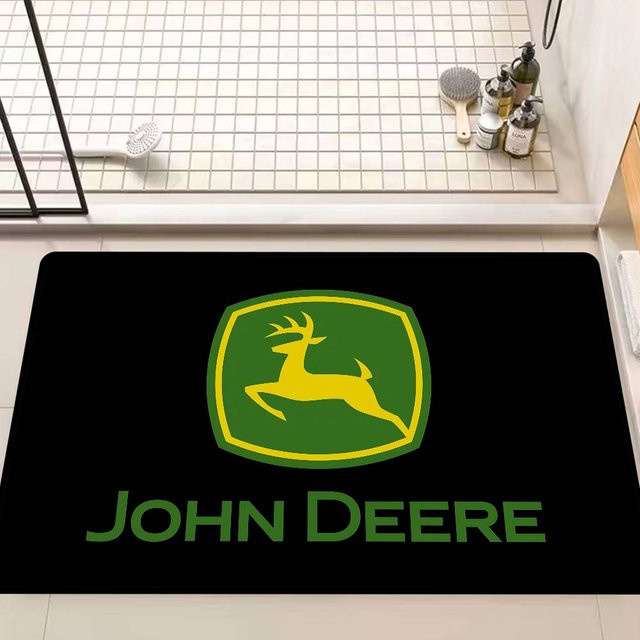 J-John Fußmatte John Deere Design, Waschbar und Rutschfest, Schwarz, B: 100 cm, T: 150 cm - Bild 1