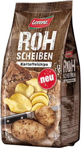 Lorenz Kartoffelchips Rohscheiben mit Steinsalz 120 g - Bild 1