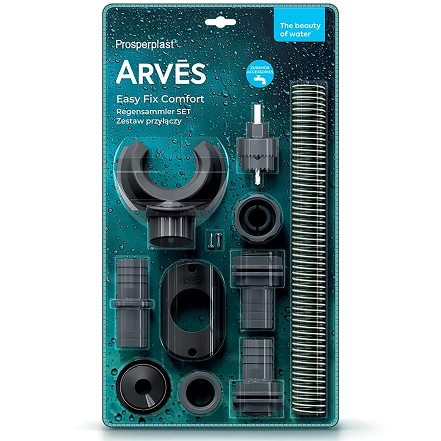 Arves Regensammler Easy Fix Comfort Set in Basalt Grau aus Kunststoff - Bild 2