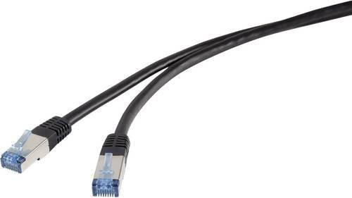 Renkforce RF-4673692 RJ45 Patchkabel CAT 6a S/FTP Ethernet LAN Kabel Schwarz 10,00 m - Bild 1