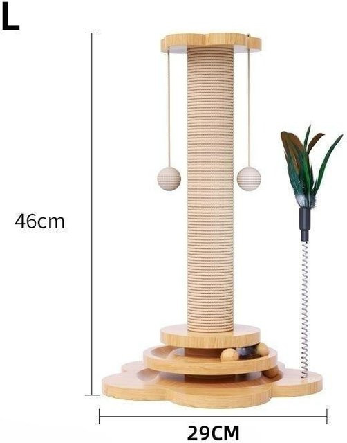 Yiran Furniture Katzenspielzeug, Katzen-Drehteller, Sisal-Kratzbrett, Katzen-Greifsäule - Bild 1