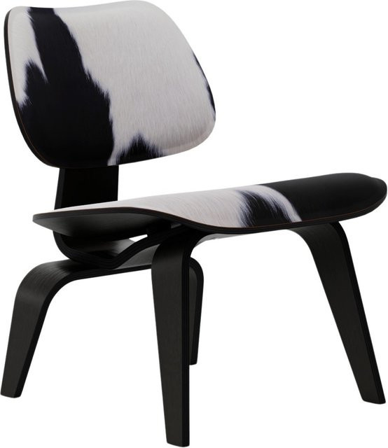 Vitra Plywood Group LCW S Sessel mit Schichtholzrahmen und Fellbezug in Multicolour - Bild 1