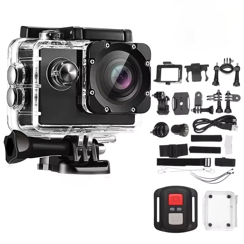 DIXSG Ultra HD 4K Action Kamera mit 2,4-Zoll-Bildschirm, WiFi und Fernbedienung, wasserdicht für Sport und Unterwasseraufnahmen - Bild 7
