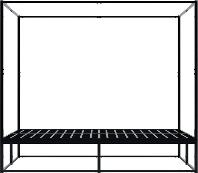 DELUKE Himmelbett KOSAN Doppelbett aus Metall in Schwarz mit modernem Design, B/T/H: 145 x 206 x 180 cm - Bild 1