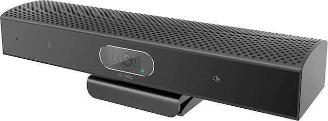 SEEUP 3R 2K Webcam mit Mikrofon, Lautsprecher und DSP-Rauschunterdrückung, USB, schwarz - Bild 1